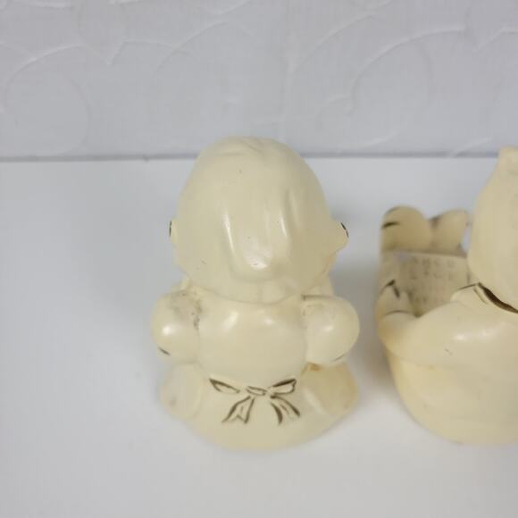 Vintage Coventry Ware Chalkware Children‎ Boy & Girl Reading Bookends Set - Picture 4 of 16